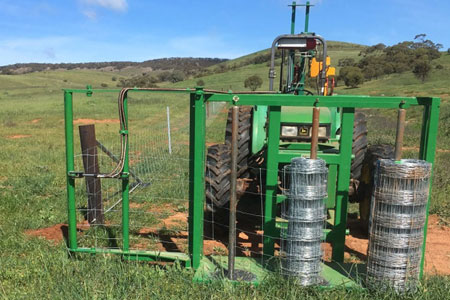 Installing rural fencing on agricultural land